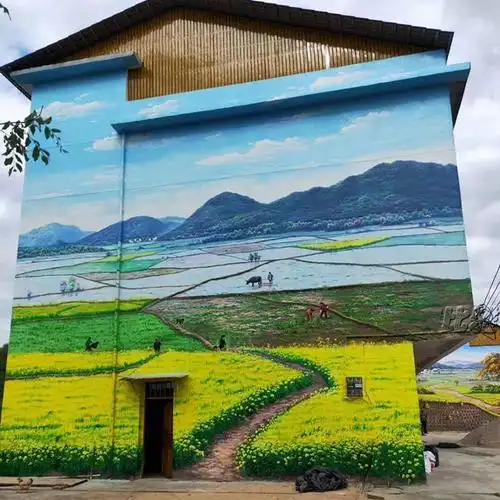 绘制美丽乡村墙绘,点缀美丽乡村.