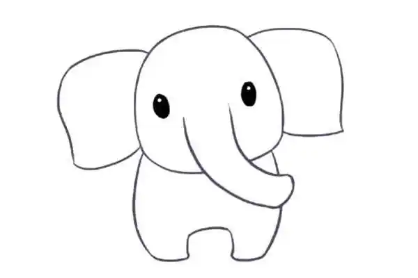 简不简单你们说了算大象简笔画:可爱的大象大象简笔画画法大象 简笔画