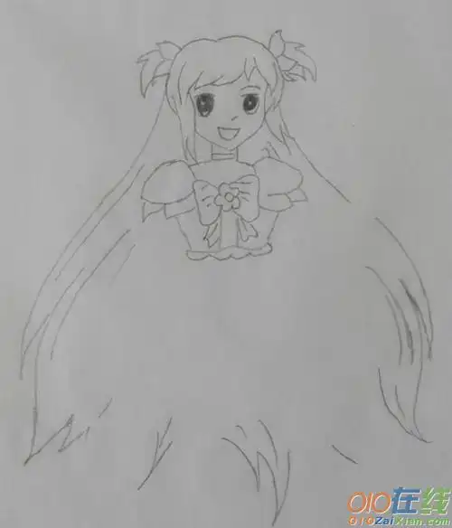 巴啦啦小魔仙之美雪卡通图片简笔画画法