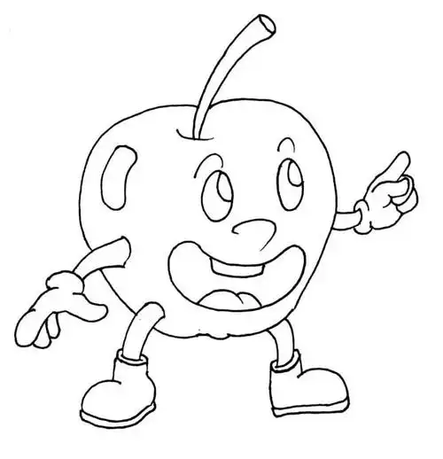 苹果简笔画二 苹果简笔画步骤图片大全