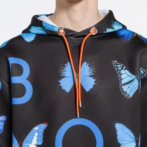 boy london设计师联名款katie eary2019新款蓝色荧光logo情侣款蝴蝶