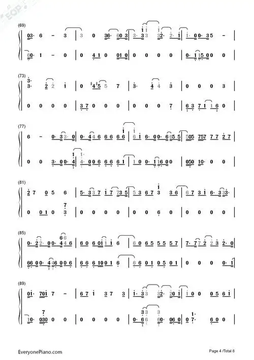 lonely-sistar双手简谱预览4