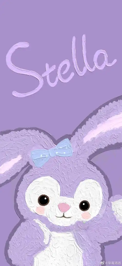 少女心可爱软萌油画风景壁纸紫色手绘星黛露超萌全屏壁纸关注关注