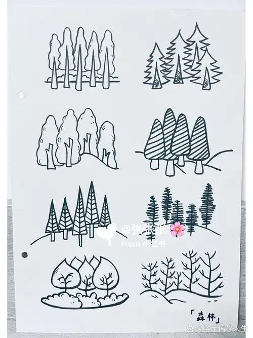 简笔画「森林」