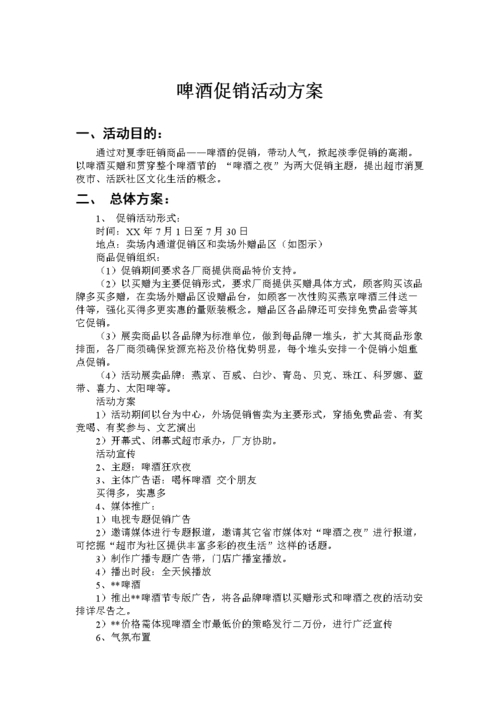啤酒促销活动方案.doc