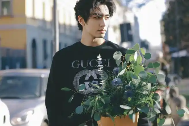 手捧刺芹花束,@宋威龙99漫步悠闲,阳光正好.