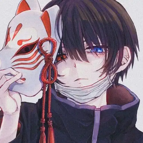 动漫 男生 头像 异瞳 面具