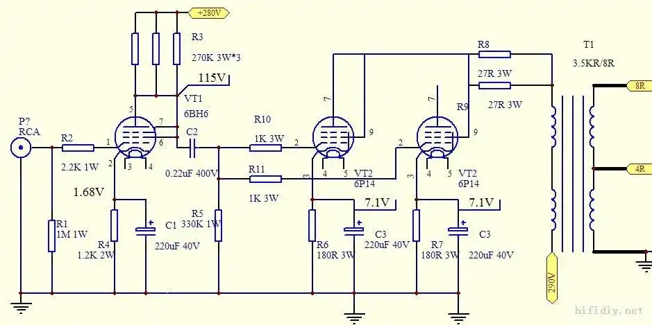 看看我我的6p14并联单端