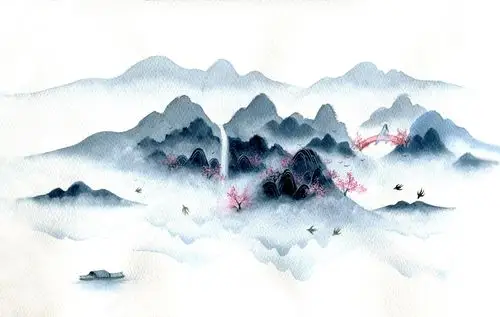 古风水彩素材 〕作者 胡言cc