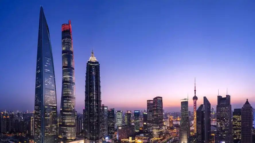 上海陆家嘴地标夜高清摄影图片