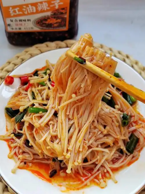 ⑩分钟搞定好吃到爆的红油拌金针菇70