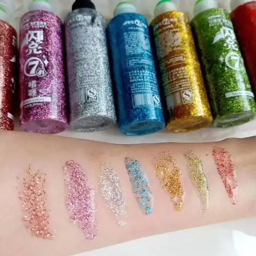 啫喱头发亮晶晶彩色片闪粉眼部儿童节表演舞台专业发胶