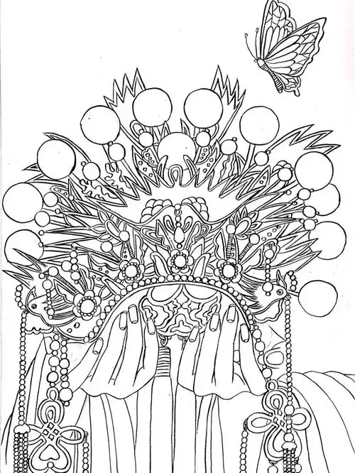 水彩凤冠_水彩画_手绘_临摹_水彩手绘_兴趣爱好_绘画