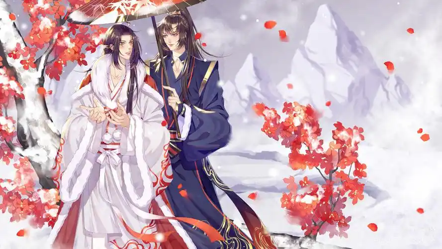 二哈~_二哈和他的白猫师尊燃晚墨燃楚晚宁古风绘画作品