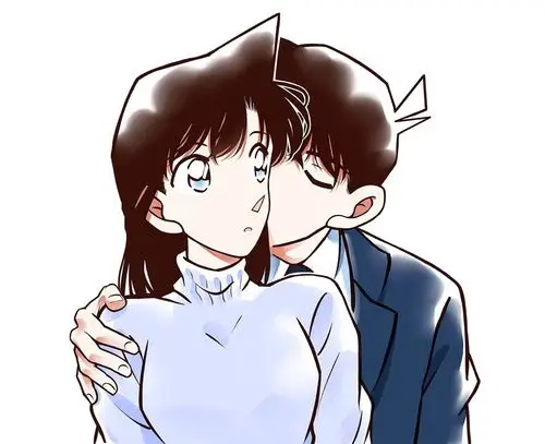 名侦探柯南 新一和小兰(来自绘画师@文神原)