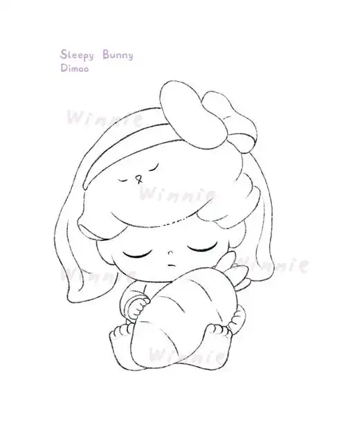 笔记里有哈马上快要迎接兔年啦,画了一下珍藏的睡眠兔粉嫩兔兔太可爱