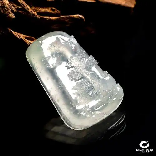 缅甸a货翡翠玻璃种风雪夜归人15克