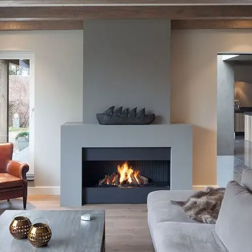 燃木壁炉 / 燃气 / 现代风格 / 炉膛开放式