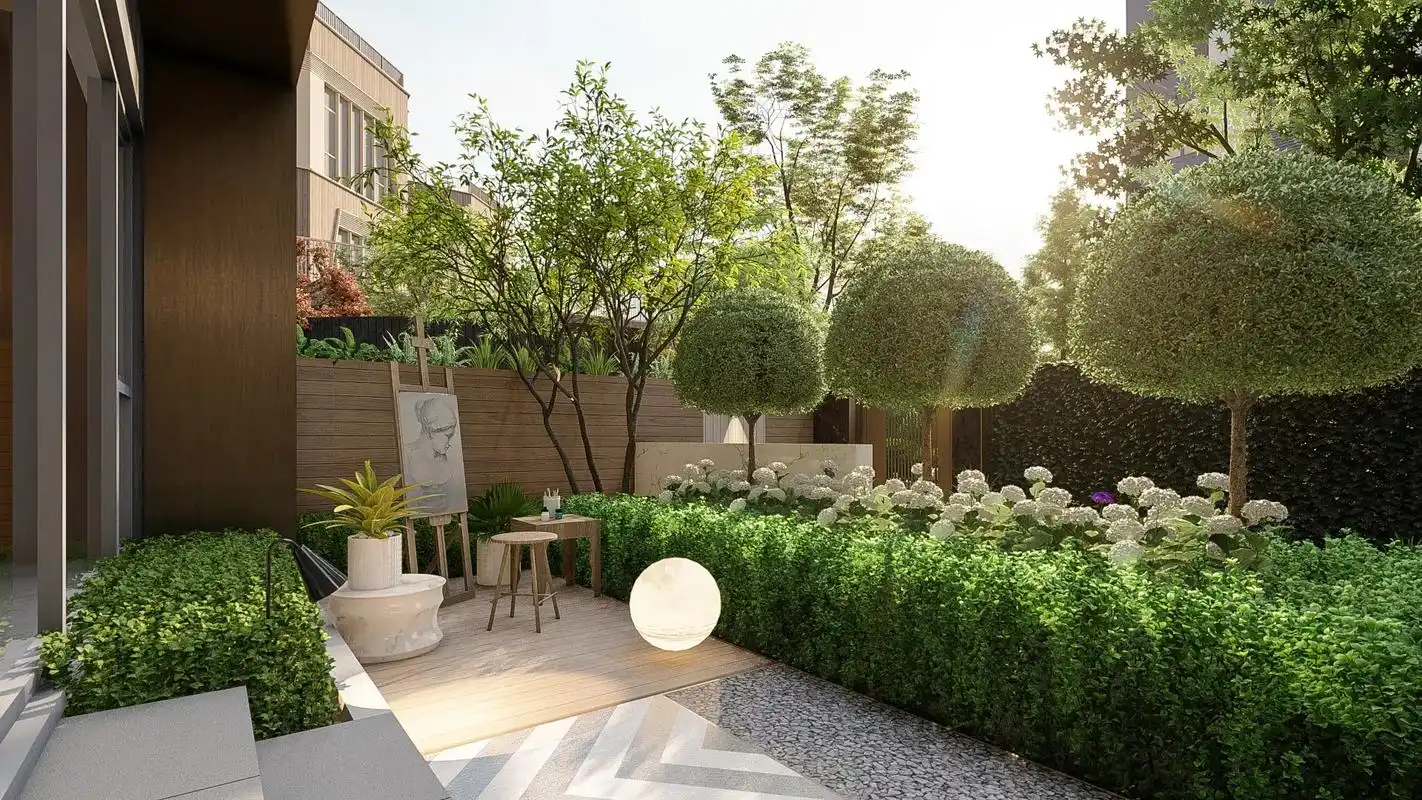 50平米花园景观设计/有的需要私信哦.50㎡小空间庭院设计, - 抖音