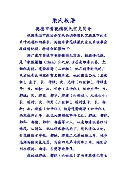 梁氏族谱一doc14页