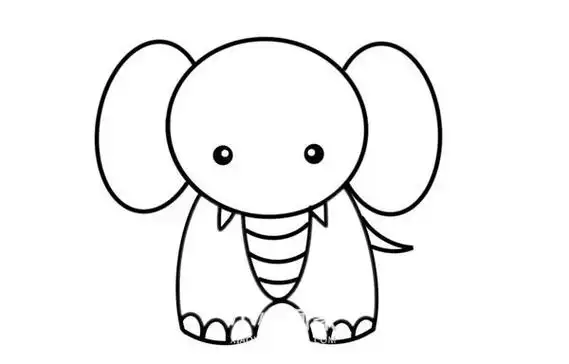 可爱大象简笔画画法步骤图片,图片,简笔画-学笔画