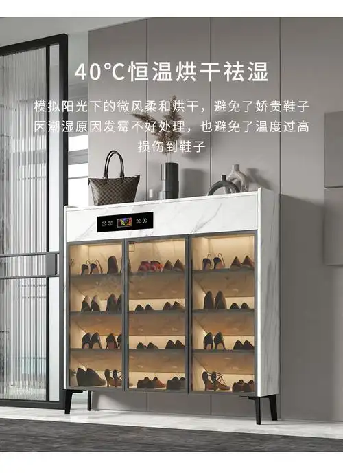 智能鞋柜除臭除湿轻奢消毒鞋柜家用门口鞋架定制门外智能除臭入户薄款