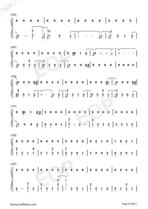 girls-rita ora双手简谱预览5