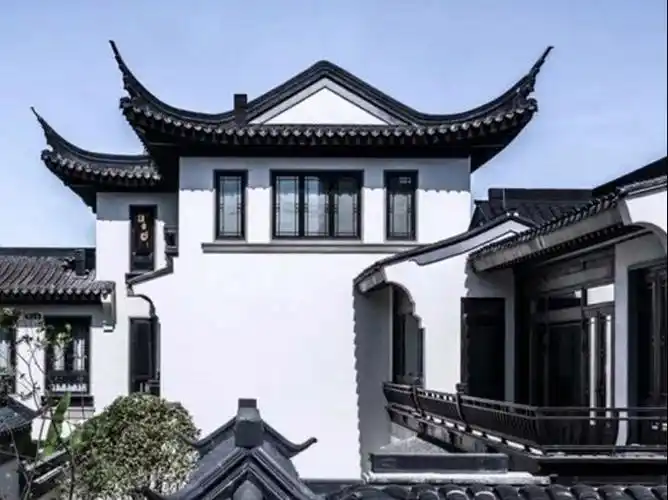白色外墙 #新中式别墅 #徽派别墅 #中式合院 #苏式建筑
