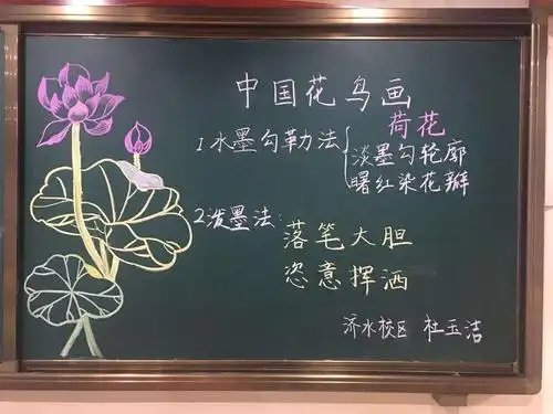 让课堂变得更精彩,济水一中开展教师板书设计比赛——美术组作品