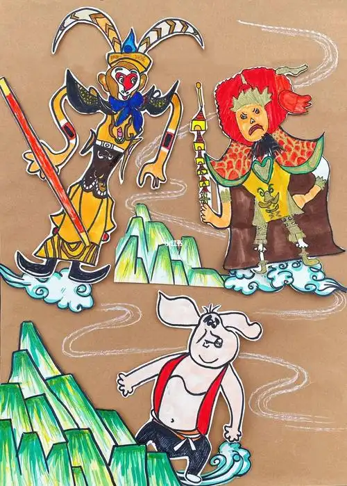 《西游记》长卷儿童画少儿创意美术绘画