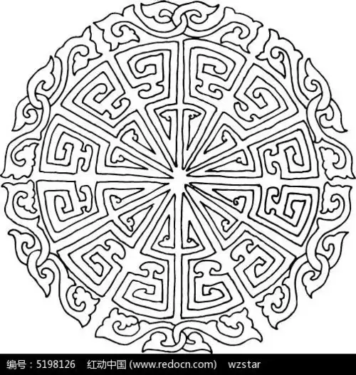 回纹窃曲纹古典纹饰