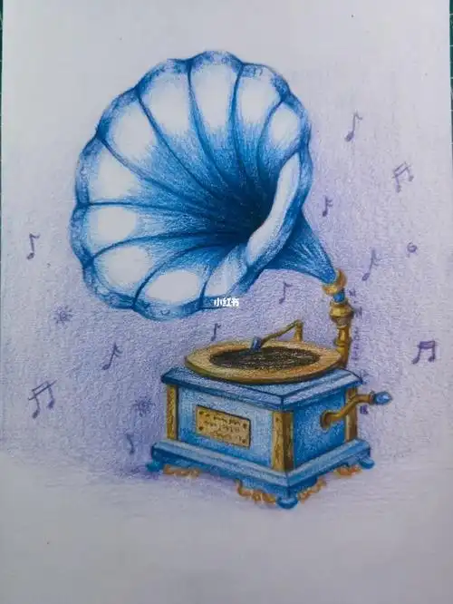 1218线上课堂彩铅留声机