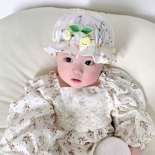 新生婴儿儿帽子夏季薄款纯棉女宝宝渔夫帽可爱超萌春秋婴幼儿胎帽