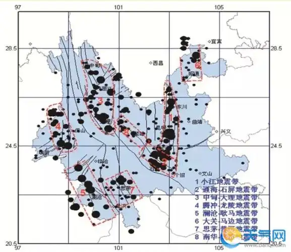 云南地震的特点 云南地震带城市分布图
