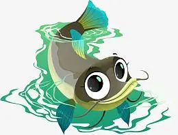 卡通可爱鲶鱼矢量图