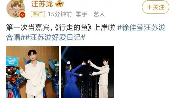 徐佳莹广州演唱会人气爆棚汪苏泷惊喜现身合唱行走的鱼