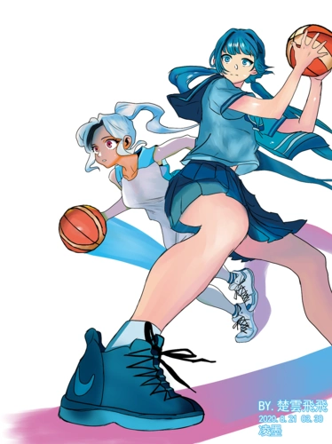 打篮球的女生|插画|创作习作|楚云飞飞 - 原创作品 - 站酷 (zcool)