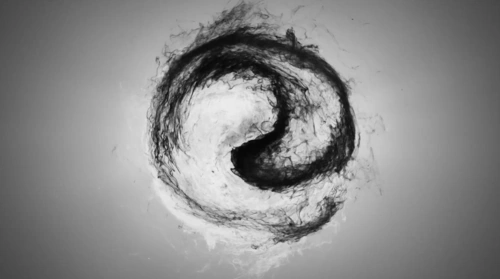 67水墨风格的太极八卦旋转特效片头ae模板