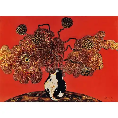 汤志义作 大漆《莲蓬》 - 当代漆画名家作品专场 - 福建东南2012春季