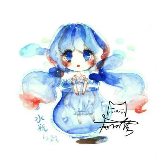 十二星座马克笔q版简笔画