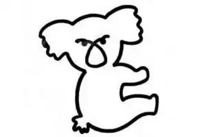 爬树的小考拉简笔画