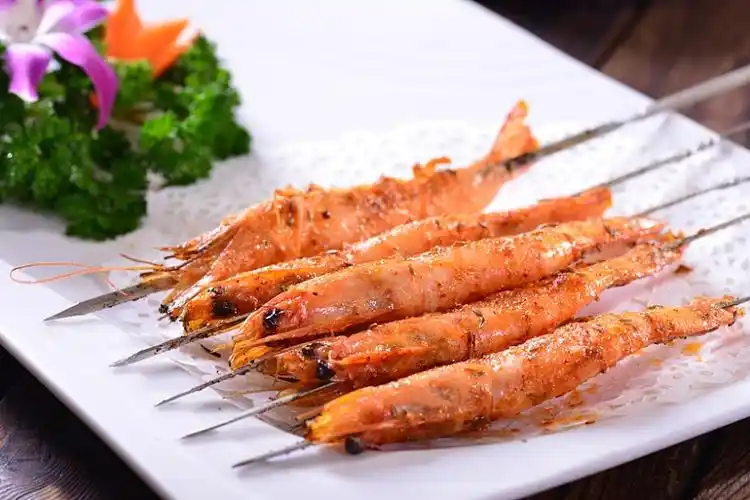 美味的烤虾图片