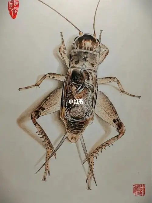 彩铅手绘蟋蟀