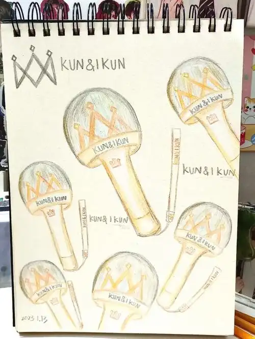 与晚霞共绘浪漫你是我心底的浪漫泛滥"#蔡徐坤#绘画临摹#蔡徐坤应援棒