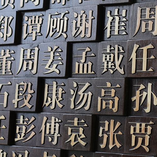 定制实木浮雕马赛克背景百家姓文化墙活字印刷术文字木艺装饰挂画