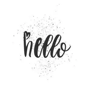 你好字矢量图图片