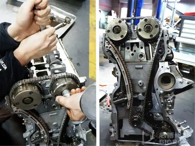 前面的大部分工作就是为了安装这根链条,正时链条对于发动机作用至关