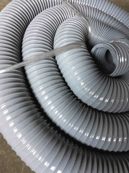 灰色pvc软管 通风管雕刻机吸尘管钢丝缠绕管波纹软管塑料化工管道