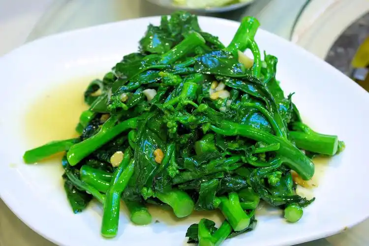 新鲜芥兰,爽口无渣