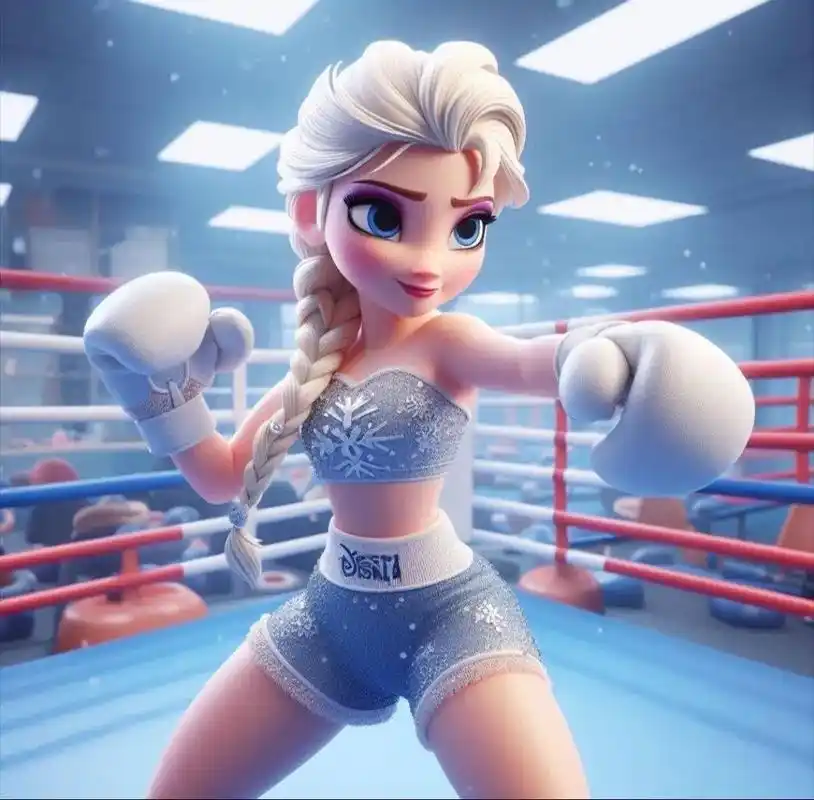 参加拳击赛的公主们 #迪士尼在逃公主 #ai绘画 #贝儿公主 - 抖音